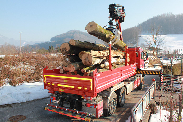 Rundholztransporte