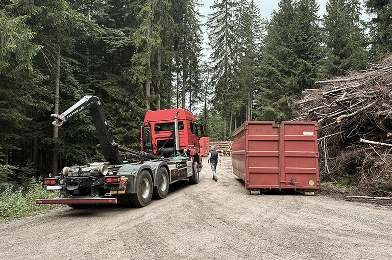 TECTRUM im Einsatz beim Hackschnitzeltransport