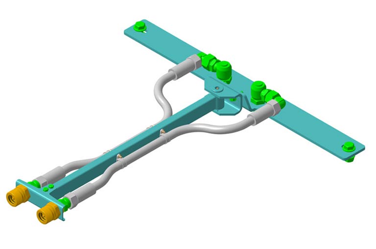 Sistema hidráulico del semirremolque brazo giratorio