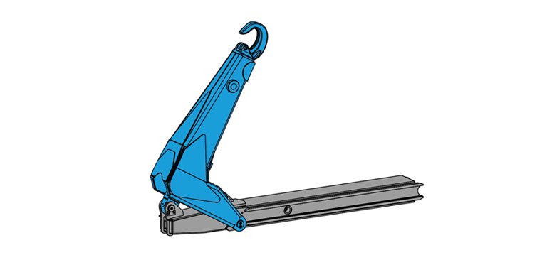 Hooklift telescoping arm