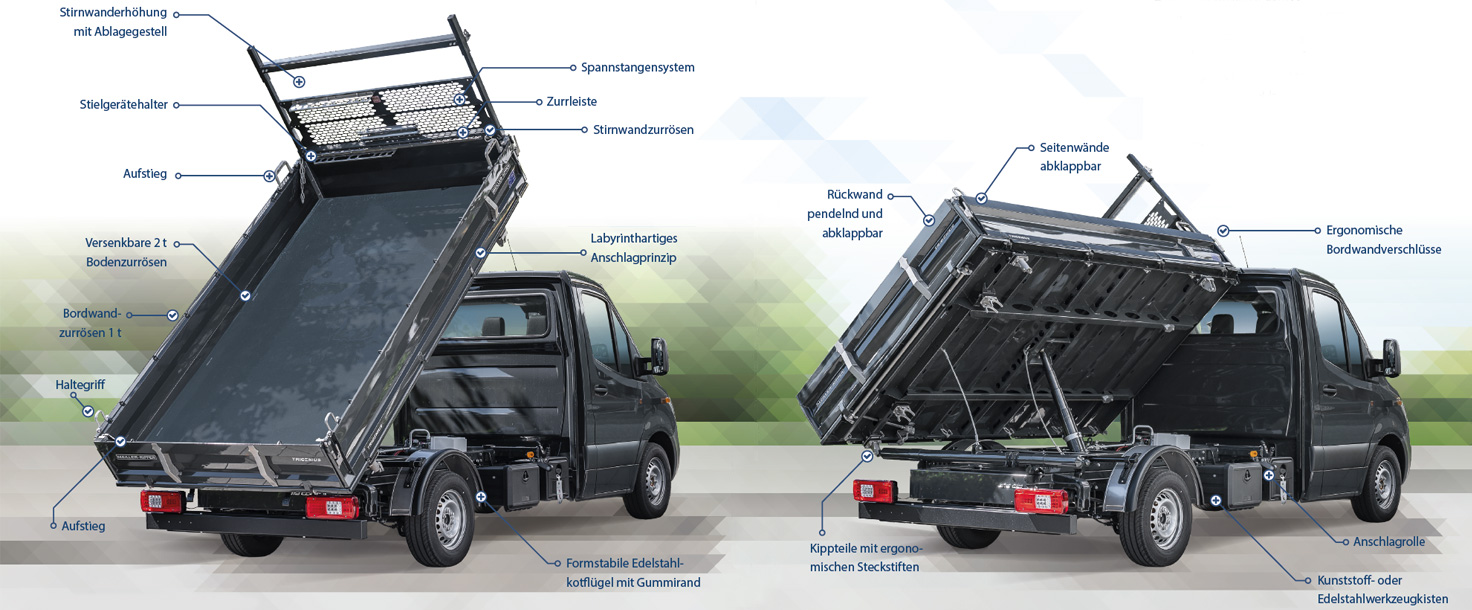 TRIGENIUS Dreiseitenkipper D202 und D204