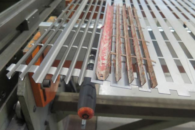 Tools made in house for producing the radiator grille