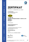 Zertifikat Qualitätsmanagement nach ISO 9001:2015