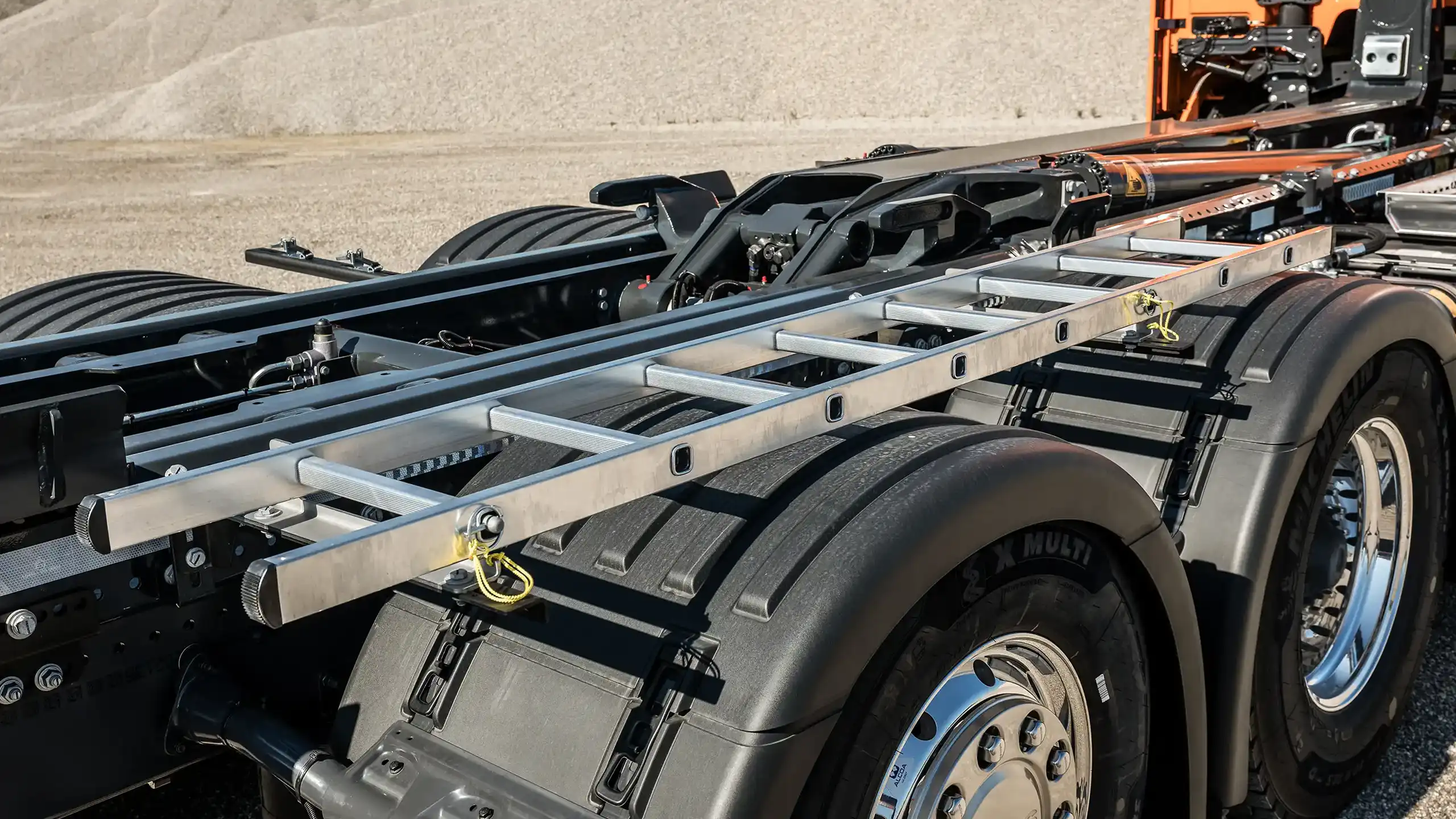Aluminium Anlegeleiter Abrollkipper